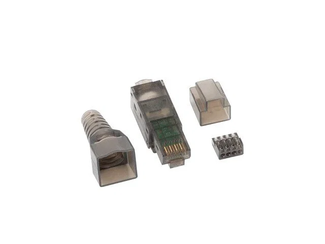 Lanberg PLUA-6000TL Conector RJ-45 Transparente Cat6a UTP Macho Derecho 8P8C Tool-less