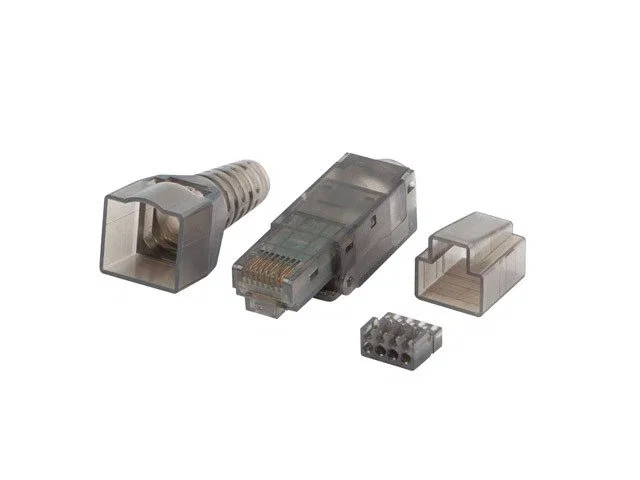Lanberg PLUA-6000TL Conector RJ-45 Transparente Cat6a UTP Macho Derecho 8P8C Tool-less