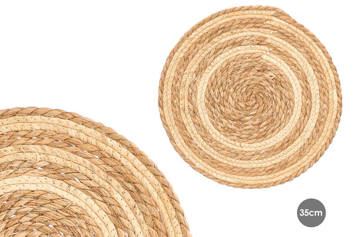 Kinvara Salvamantel Esparto Bicolor 35 cm Marron (Set de 24) Kinvara Salvamantel Esparto Bicolor 35 cm Marron (Set de 24)