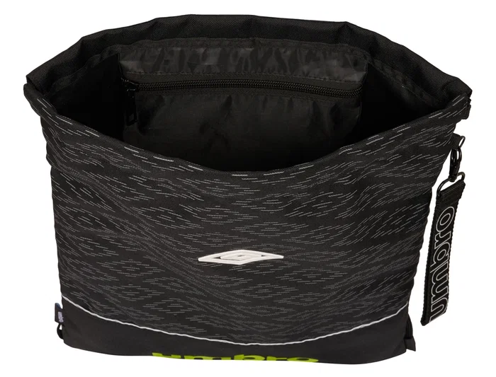 Bolsa Mochila con Cuerdas Umbro Lima Negro 35 x 40 x 1 cm