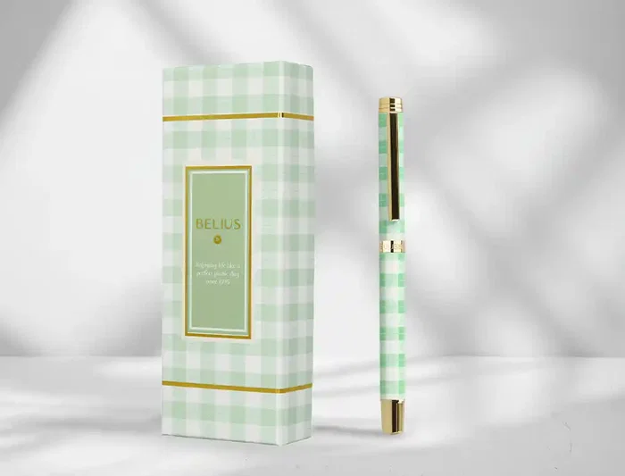 Belius Picnic Roller aluminio color verde dorado tinta negra 0.7 mm