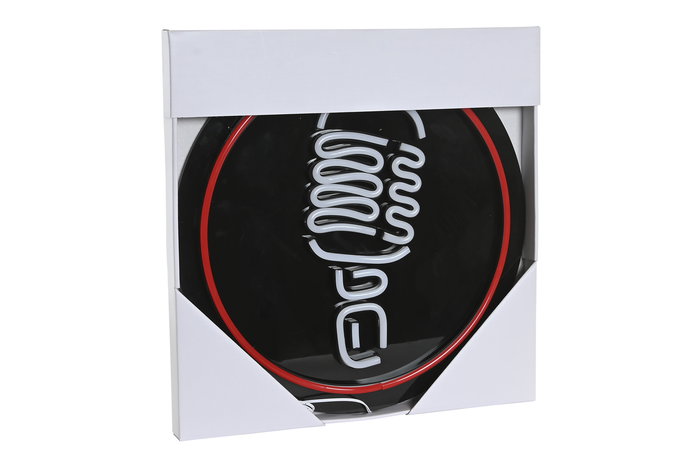 DKD Home Decor Decoracion Luminosa 1.5 x 38 x 38 cm Rojo Negro (2 Unidades)