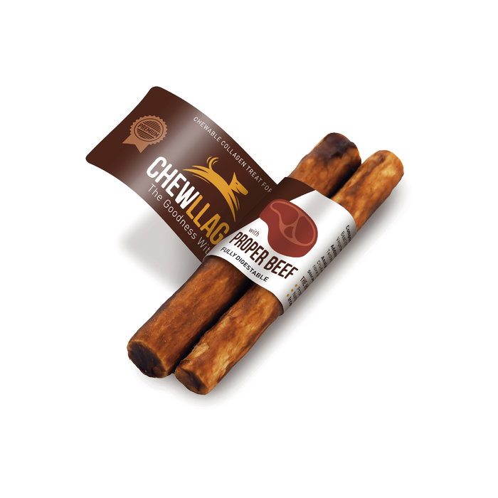 Chewllagen M Roll 12.5 cm para Perros, Snacks de Colágeno de Ternera, 35 Piezas