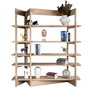 DKD Home Decor Estantería de Madera de Hevea Chuang Rome Natural