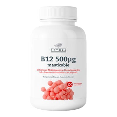 Betula Vitamina B12 500 µg 100 comprimidos masticables Betula Vitamina B12 500 µg 100 comprimidos masticables