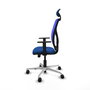 PIQUERAS Y CRESPO Silla de oficina Motilla Azul con mecanismo Sincro/Traslack