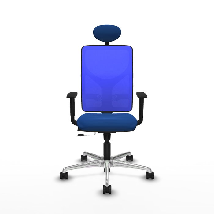PIQUERAS Y CRESPO Silla de oficina Motilla Azul con mecanismo Sincro/Traslack