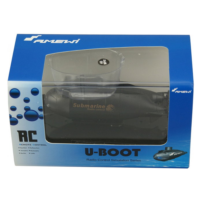 AMEWI 26037 Barco con Motor Eléctrico, RTR (Listo para Usar), Color Negro