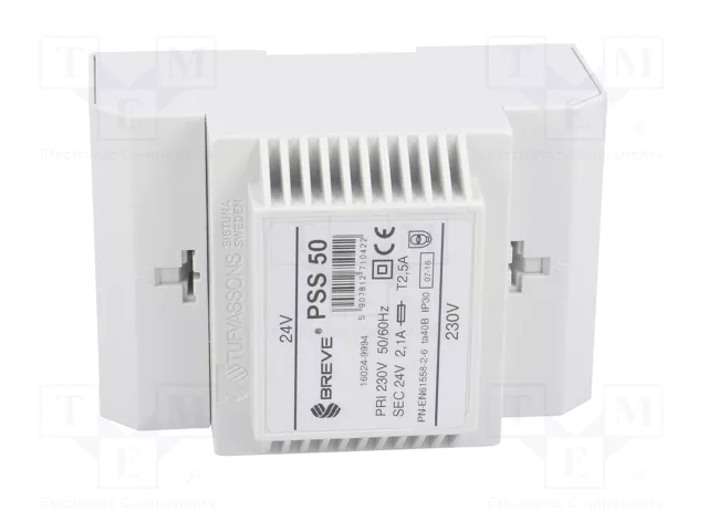 BREVE TUFVASSONS Transformador de red 50VA 230VAC/24V
