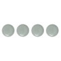 DKD Home Decor Set de 4 Platos Mandala 24 en Gres Verde Menta
