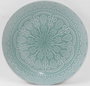 DKD Home Decor Set de 4 Platos Mandala 24 en Gres Verde Menta