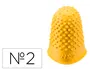 Q-connect Dedil Goma Nº2 22-24 mm Diámetro, Caja de 12 Unidades, Color Amarillo