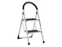 KIPIT Escalera de Metal de 2 Escalones Blanco y Negro