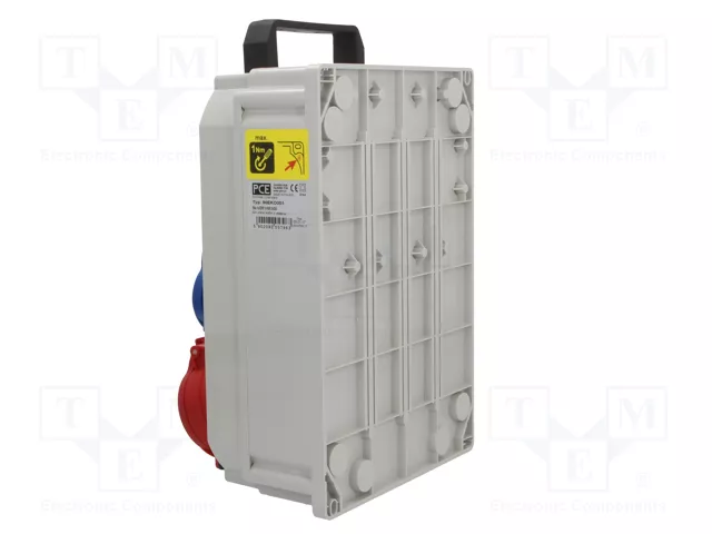 PCE Cuadro de distribución portátil IP54 de 10 módulos PCE Cuadro de distribución portátil IP54 de 10 módulos