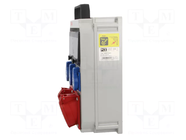 PCE Cuadro de distribución portátil IP54 de 10 módulos PCE Cuadro de distribución portátil IP54 de 10 módulos