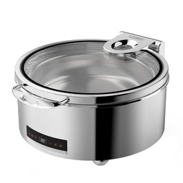 OYV Terni Chafing Eléctrico Redondo para Buffet, Acero Inoxidable, 36 cm de Diámetro, 6.8 Litros, 0.4 kW
