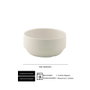 Summa Bol Apilable - Vitroporcelana Marfil, 14 cm de diámetro x 6 cm de alto, Capacidad 50 cl (Set de 6)
