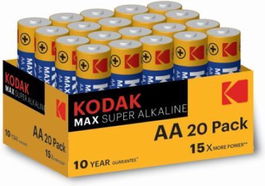 Kodak Pilas Alcalinas Max AA LR6 Blister 20 Unidades