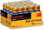 Kodak Pilas Alcalinas Max AA LR6, 20 Unidades