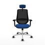 PIQUERAS Y CRESPO Silla de oficina Mardos con mecanismo Sincro, Azul y Negro