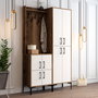 Hanah Home Recibidor Berlin BA - Nogal y Blanco - 120x200x35 cm