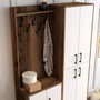 Hanah Home Recibidor Berlin BA - Nogal y Blanco - 120x200x35 cm