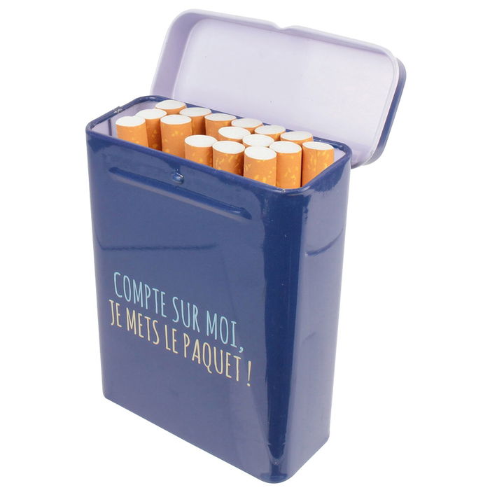 Dites-le avec des Mots Caja para Paquete de Tabaco Metálica 3x7 cm h.9 cm Colores Surtidos