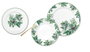 DKD Home Decor Set de Vajilla de 18 Piezas de Porcelana con Diseño de Hojas Verde y Blanco