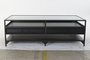 DKD Home Decor Mesa de Centro Metal y Cristal Negra