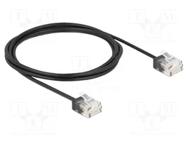 DELOCK Cable de red Cat.6 U/UTP Ultra Slim 2m Negro