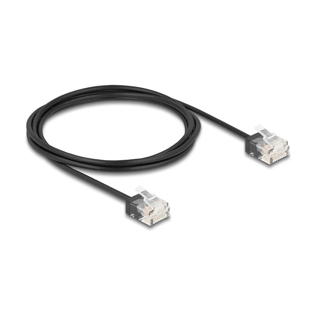 DeLOCK Cable de red RJ45 Cat.6 UTP Ultra Slim 2 m Negro