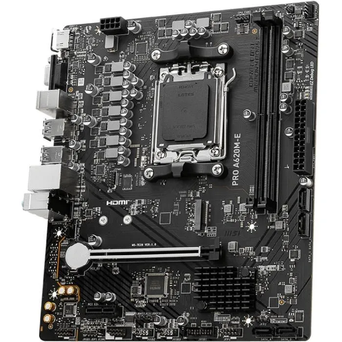 MSI PRO A620M-E Placa Base AM5 Socket AMD, DDR5 (hasta 96GB), MSI1696416164699