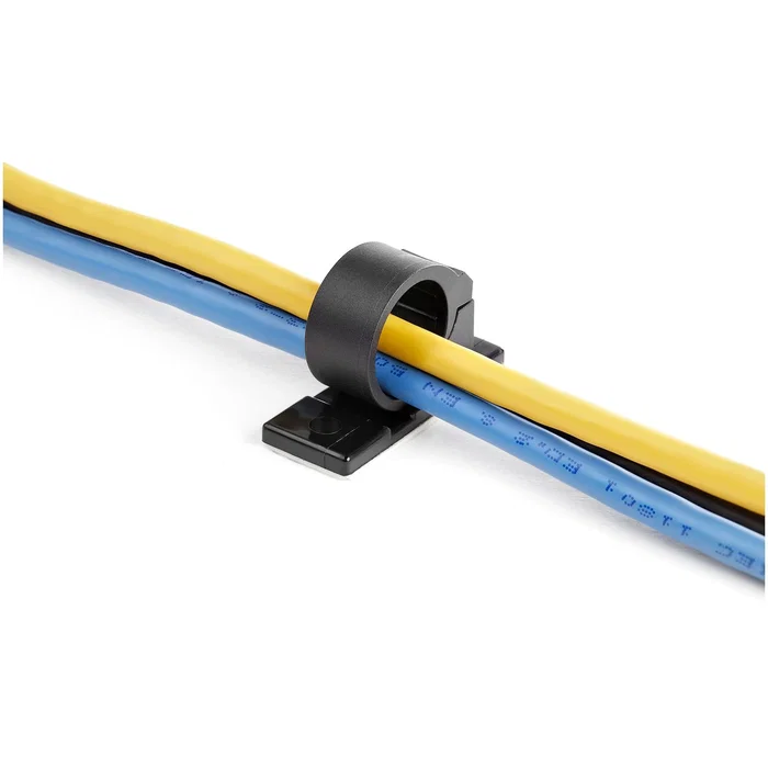 Startech CBMCC3 Clips de Gestión de Cableado Autoadhesivos Negro (Paquete de 100)