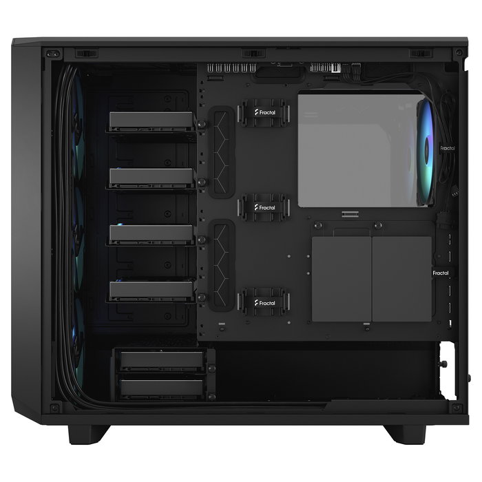 Fractal Design Meshify 2 RGB Torre ATX PC Negro con Ventiladores RGB, Panel de Vidrio Templado, Soporte para E-ATX, Micro-ATX, Mini-ITX, 4 Bahias 3.5", Gestión de Cables