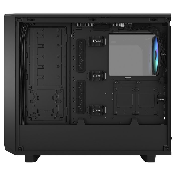 Fractal Design Meshify 2 RGB Torre ATX PC Negro con Ventiladores RGB, Panel de Vidrio Templado, Soporte para E-ATX, Micro-ATX, Mini-ITX, 4 Bahias 3.5", Gestión de Cables