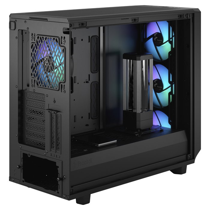Fractal Design Meshify 2 RGB Torre ATX PC Negro con Ventiladores RGB, Panel de Vidrio Templado, Soporte para E-ATX, Micro-ATX, Mini-ITX, 4 Bahias 3.5", Gestión de Cables