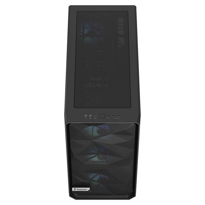 Fractal Design Meshify 2 RGB Torre ATX PC Negro con Ventiladores RGB, Panel de Vidrio Templado, Soporte para E-ATX, Micro-ATX, Mini-ITX, 4 Bahias 3.5", Gestión de Cables
