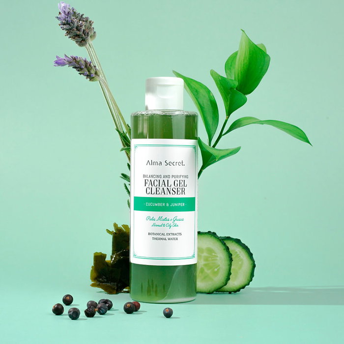 Alma Secret Gel Limpiador Facial Equilibrante y Purificante con Pepino y Enebro 200 ml