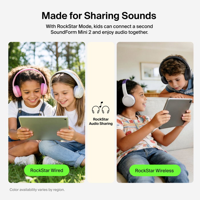 Belkin Soundform Mini 2 Wireless On-Ear para Niños - Negro