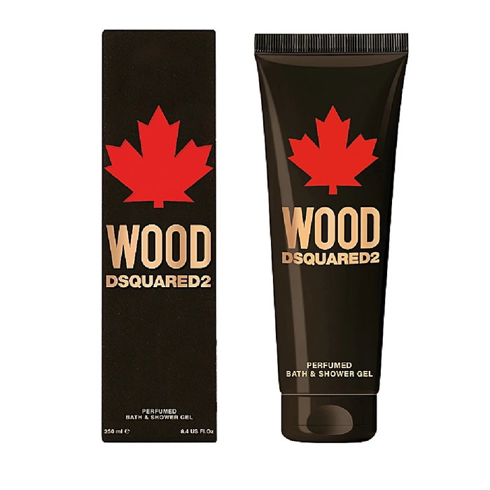 Dsquared2 Wood Pour Homme Gel de Baño y Ducha Hidratante y Nutritivo para Hombres, 250 ml