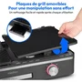 Medion MD12027 Plancha eléctrica con doble zona de cocción, 2400 W