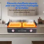 Medion MD12027 Plancha eléctrica con doble zona de cocción, 2400 W
