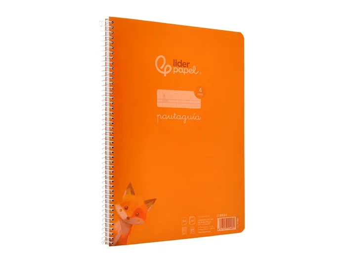 Liderpapel Cuaderno Espiral A4 Pautaguía 80 Hojas 90gr Cuadro Pautado 4mm con Margen Tapa Plástico Naranja Liderpapel Cuaderno Espiral A4 Pautaguía 80 Hojas 90gr Cuadro Pautado 4mm con Margen Tapa Plástico Naranja
