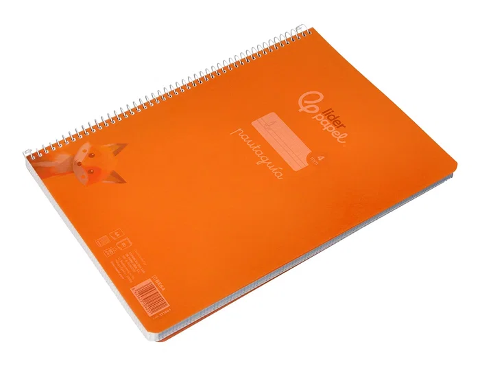 Liderpapel Cuaderno Espiral A4 Pautaguía 80 Hojas 90gr Cuadro Pautado 4mm con Margen Tapa Plástico Naranja Liderpapel Cuaderno Espiral A4 Pautaguía 80 Hojas 90gr Cuadro Pautado 4mm con Margen Tapa Plástico Naranja