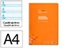 Liderpapel Cuaderno Espiral A4 Pautaguía 80 Hojas 90gr Cuadro Pautado 4mm con Margen Tapa Plástico Naranja