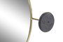 DKD Home Decor Espejo de Hierro con Perchero Dorado y Negro 44x7x25 cm
