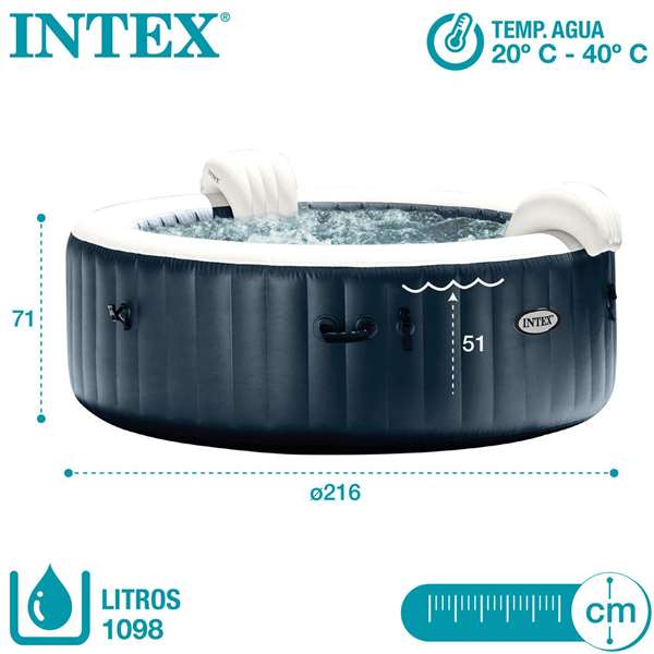 Intex Jacuzzi Burbujas Plus Redondo Azul 1098L Intex Jacuzzi Burbujas Plus Redondo Azul 1098L