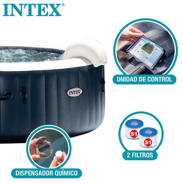 Intex Jacuzzi Burbujas Plus Redondo Azul 1098L Intex Jacuzzi Burbujas Plus Redondo Azul 1098L