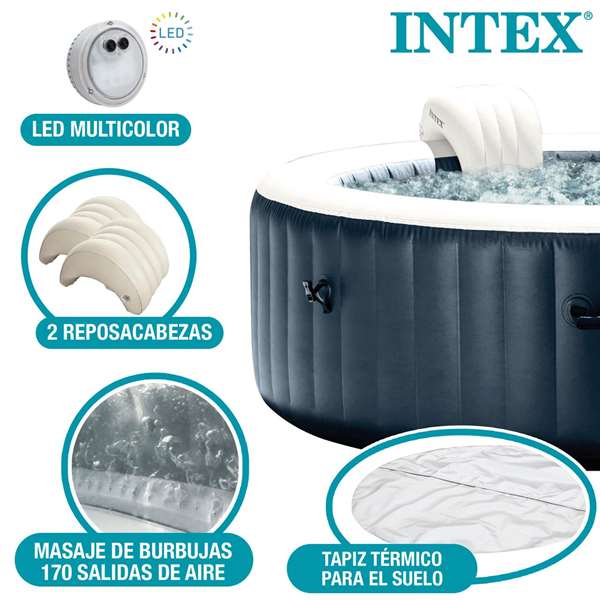 Intex Jacuzzi Burbujas Plus Redondo Azul 1098L Intex Jacuzzi Burbujas Plus Redondo Azul 1098L