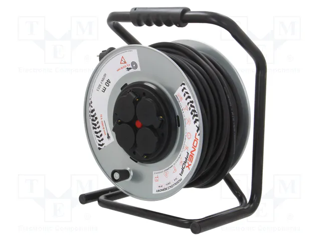 JONEX Prolongador de alimentación H07RN-F 3G2,5mm2 40m con tambor de metal